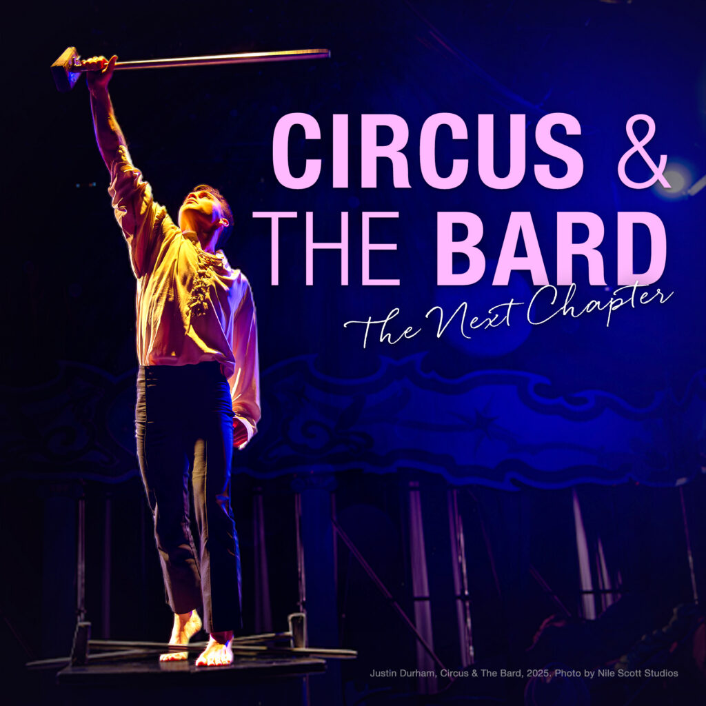 a man holds a wooden stick over his head like a sword